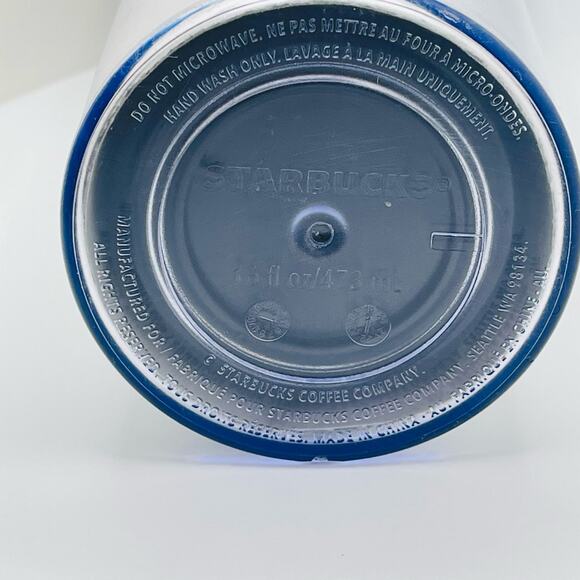 Starbucks White Glitter Tumbler - Holiday 2019 - Silver Sparkles Twist Top 16 oz - Picture 9 of 11